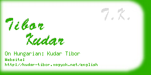 tibor kudar business card